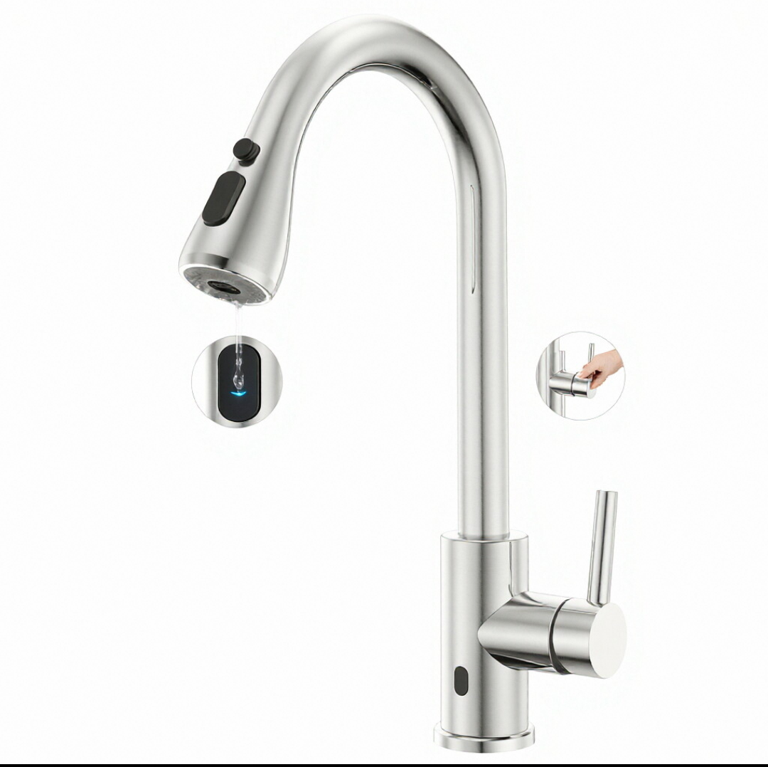 HALO SANITARY manual&touchless control kitchen faucet with NSF certified.